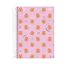 Caderno Espiral Universitário Capa Dura 10x1 Capyvibes 160 Folhas - Jandaia - Capas Sortidas