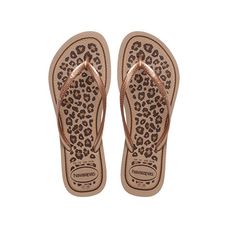 Sandália Havaianas Slim Animals Rose Gold - Tamanho 35/36