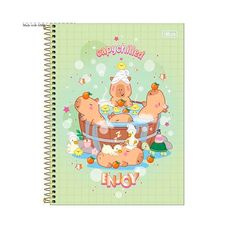 Caderno Espiral Universitário Capa Dura 16x1 Capyclub 256 Folhas - Tilibra - Capas Sortidas
