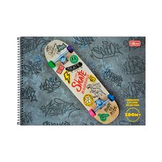 Caderno Espiral Cartografia e Desenho Milimetrado Capa Dura Zoom+ Masculino 96 Folhas - Tilibra - Capas Sortidas