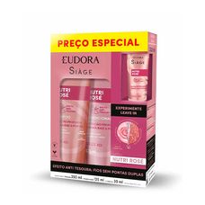 Kit Shampoo 250ml + Condicionador 125ml Eudora Siàge Nutri Rosé