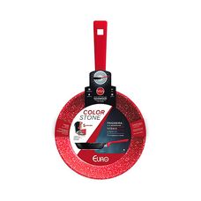 Frigideira Euro Colorstone Titânio Vermelha 22cm - Euro Home