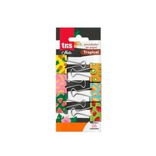 Prendedor de Papel Holic Tropical Cartela com 6 Unidades - Tris