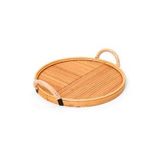 Bandeja Rattan Circular com Alça 30cm - Copa & Cia