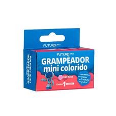 Grampeador Mini Colorido 12 Folhas - Futuro