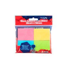 Bloco Adesivo Neon 38mm x 50mm Blist C/4 Blocos 50F