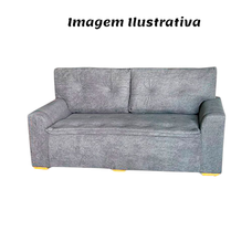 Sofá Parma 3 Lugares Boucle Bege Pop - Malu Estofados