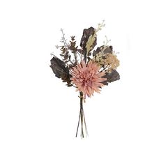 Bouquet Dalia Ramalhete com Fita X7 Rosa Outono 40cm - Florarte
