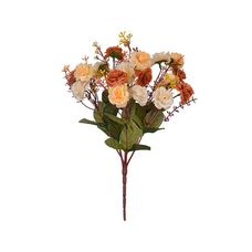 Bouquet Rosa X18 Creme Outono Pêssego 33cm - Florarte