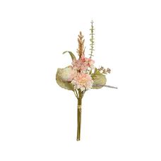 Bouquet Peônia Misto Ramalhete com Fita X7 Rosa 42cm - Florarte