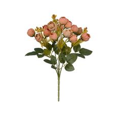 Bouquet Camelia X15 Laranja Ocre Outono 30cm - Florarte