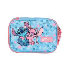Estojo Escolar Stitch Rosa - Luxcel