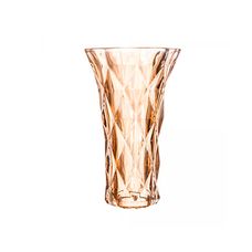 Vaso de Vidro Diamond Ambar Metalizado 13x6,5Cm