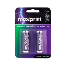 Pilha Recarregável AA 2500mAh 1.2V - Maxprint