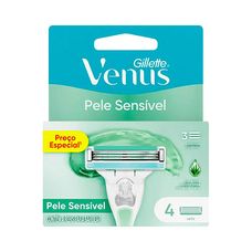 Carga de Aparelho Gillette Vênus Pele Sensível com 4 Unidades