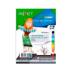 Bloco Color Set Ecocores 12 Cores 110g A4  24 Folhas - Ridet