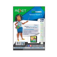 Bloco Textura Visual 3 Ecocores 180g A4 36 Folhas - Ridet