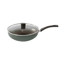 Frigideira Wok Multiflon Ekó 28cm Com Tampa de Vidro Antiaderente 4,3L