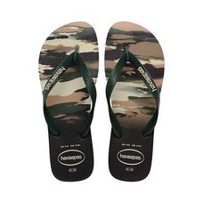 Sandália Havaianas Top Camuflado Preto/Verde Olive 45/46