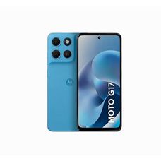 Smartphone Motorola Moto G17 128GB 12GB (4GB RAM + 8GB RAM Boost) Câmera 50MP Sony Lytia 600, Tela FHD+ 60hz, Bateria 5200 mAh - Azul