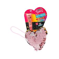 Bolsa Lantejoulas Coração com Gloss Labial MK100 - Polibrinq