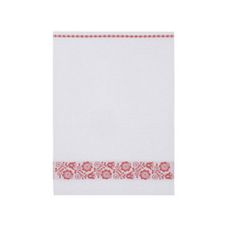 Pano de Copa 50x70cm Jacquard Floral Branco - Marcotex