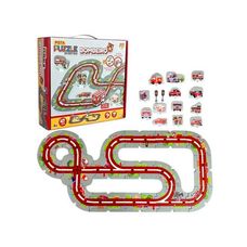 Pista Puzzle Divertido Bombeiro DMT7117 - DM Toys