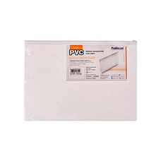 Pasta Malote com Zip Horizontal Grande 260x360mm Cristal - Polibras