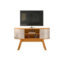 Rack Bancada 2 Portas Para Tv De 55 Polegadas Atlanta - Cinamomo Off White