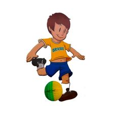 Painel Decorativo Jogador de Futebol Brasileiro - 46cm