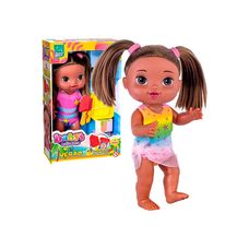 Boneca Babys Collection Olá Verão Morena - Super Toys