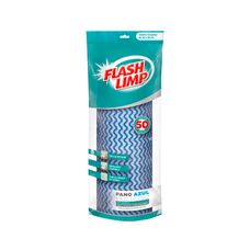 Pano Multiuso Flash Limp em Rolo – Azul 50 Panos