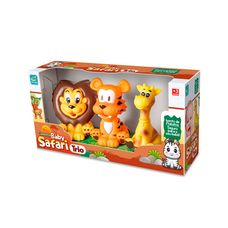 Mordedor Baby Safari Trio - Leão, Girafa e Tigre
