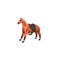 Cavalo Caramelo com Sela em Vinil Premium – DB Play