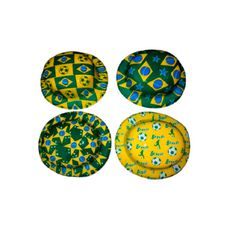Acessório de Festa Temática Chapéu Redondo Brasil 26x23x8cm - Bazar Import