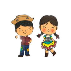 Menina e Menina Junino 18cm - Bazar Import