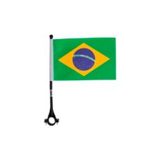 Acessório de Festa Temática Flamula Brasil com Cabo 21x14cm - Bazar Import