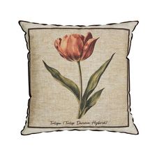 Capa de Almofada Oasis Tropical Tulipa com Cordone - 43x43cm