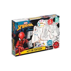 Kit de Pintura Infantil Homem-Aranha Marvel com Cavalete e 4 Telas - Nig Brinquedos