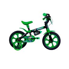 Bicicleta Infantil Aro 12 Cairu Play Kids Masculina – Preto e Verde