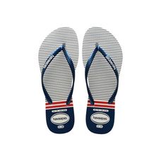 Sandália Havaianas Slim Nautical Branco/Marinho/Vermelho - 39/40