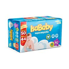 Fralda Descartável IsaBaby Super Sequinha Tamanho XG Pacote Hiper – 50 Unidades