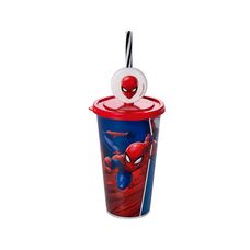 Copo Refri Homem-Aranha com Pin Metalizado Plasútil - 500ml