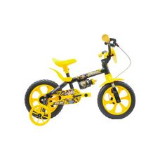 Bicicleta Infantil Aro 12 Cairu Play Kids Masculina – Preto e Amarelo