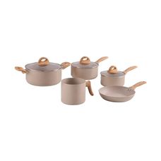 Jogo de Panelas Antiaderente Cerâmica Brinox Ceramic Life Smart Plus Areia – 5 Peças