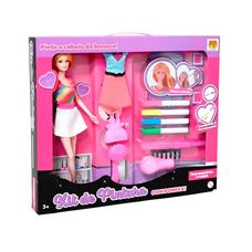 Kit de Pintura Fashion com Boneca e Acessórios – DM Toys