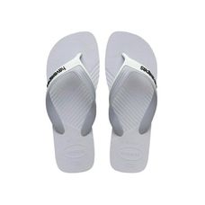 Chinelo - Havaianas - Dual Masculino Branco/Cinza Gelo - Tamanho 37/38