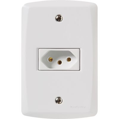 Tomada Simples 10A Branca 57145/010 LUX2 Tramontina