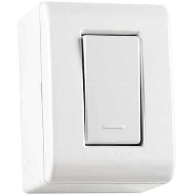 Caixa de Sobrepor com 1 Interruptor Simples 10 A 250 V Tramontina LizFlex
