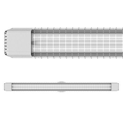 Luminaria Led 2x20.5w 40/2 Lumifacil Biv Branca